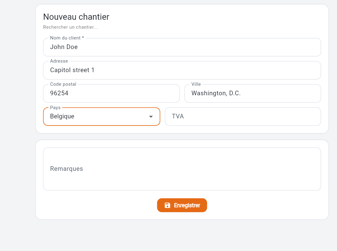 Relevé sur chantier